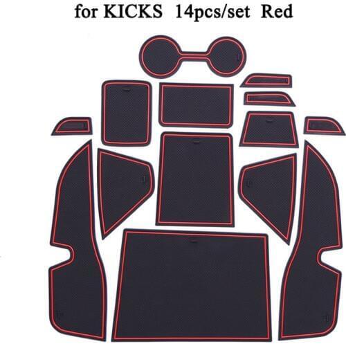 For Nissan KICKS Car Interior Accessories Door Pad Rubber Gate Slot Mat Cup Holder Non-slip Mat Cushion Decoration