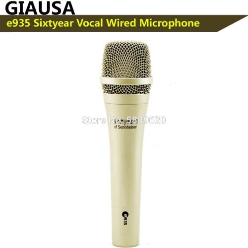 Free shipping, e935 sixtyear chrome color wired dynamic cardioid professional vocal sennheisertype microphone
