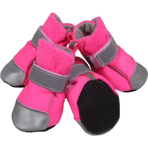 Breathable Dog Cat Shoes Summer Waterproof Soft Bottom Puppy Socks Reflective Anti-Slip Rain Pet Boots Paw Protecters