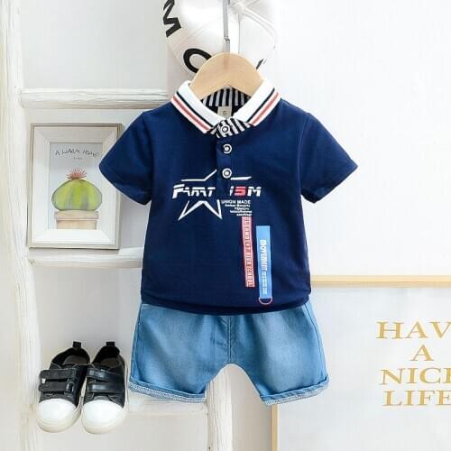 Summer Children Fashion Clothes Baby Boy Girls Print Casual T Shirt Shorts 2Pcs/sets Kids Infant Clothing Toddler Sportswear SET