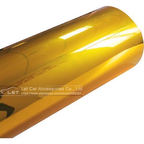 High stretchable mirror Gold Chrome Mirror flexible Vinyl Wrap Sheet Roll Film Car Sticker Decal Sheet