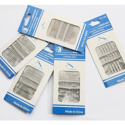 12/6Pc Blind Multi-size Needles Gold Tail Easy To Go Through From Side Hand Sewing Embroidery Tool DIY Needlework Sewing Needles