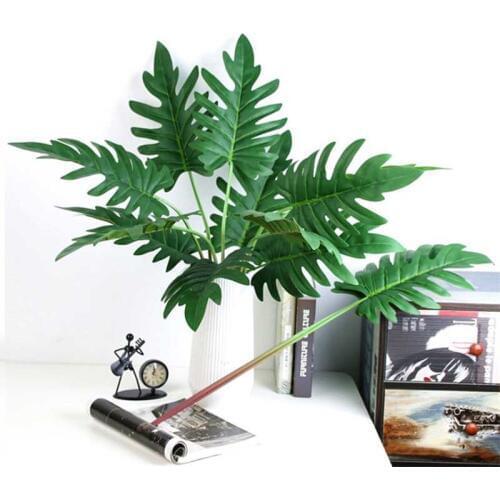 Artificial grass plant Spring Rain Leaves Simulation Plants Wall Plastic Flower Decorative Leaves Simulation plant leaves