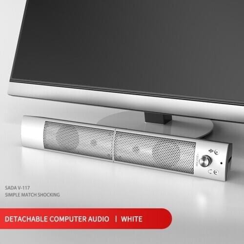 Computer Speakers Detachable Bluetooth Speaker Bar Surround Sound Subwoofer For Computer PC Laptop USB Wired Dual Music Player