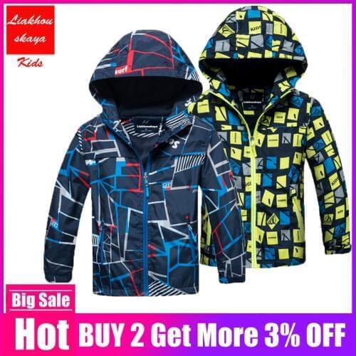 Liakhouskaya 2018 Children Boys Jacket 4-15T Winter Autumn Outerwear & Coats Kids Polar Fleece Windproof Waterproof Windbreaker