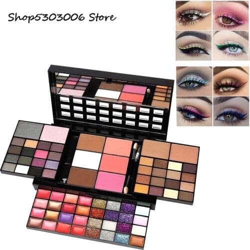 74 Color Matte Glitter Pearlescent Eyeshadow Pigment Smoky Korean Cosmetics Waterproof Palette Shining Eyeshadow Korean Makeup