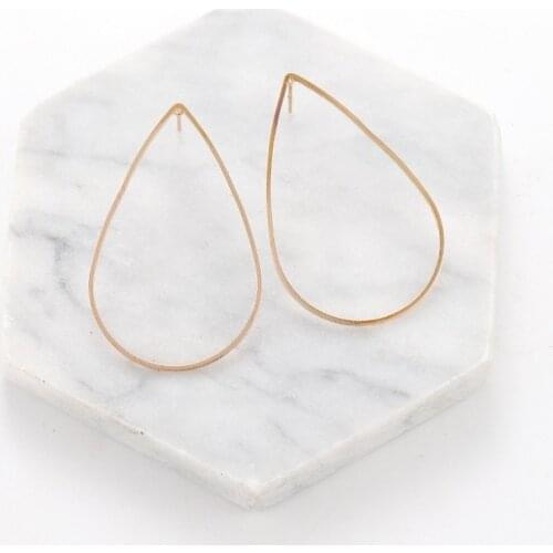 Fashion Triangle Copper Cool Ins Pendant Earrings For Women Korean Pop Simple Geometry Metal Stud Jewelry Wholesale