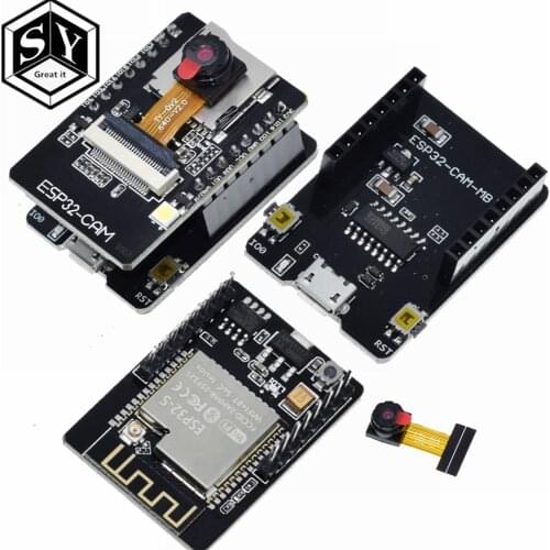 ESP32-CAM-MB ESP32-CAM WiFi + Bluetooth Module Camera Module Development Board ESP32 with Camera Module OV2640 2MP For Arduino