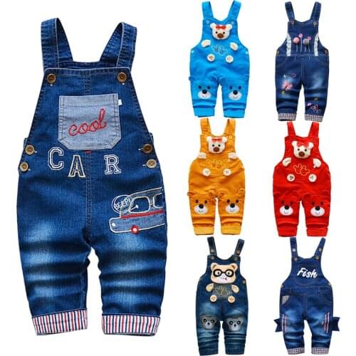 MUABABY Denim Overalls For Girls
