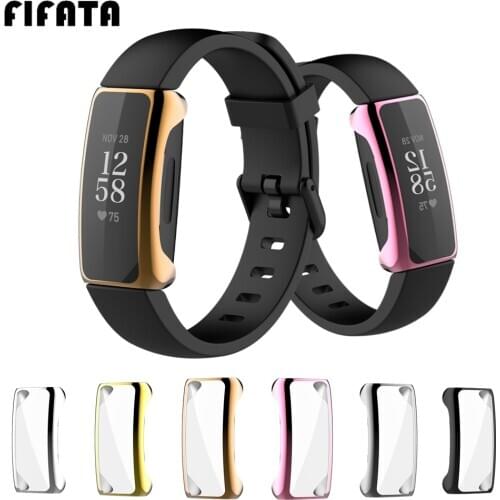 FIFATA TPU Soft Protective Cover For Fitbit inspire 2 Case Full Screen Protector Shell Bumper For Fitbit Inspire2 Watch Cases