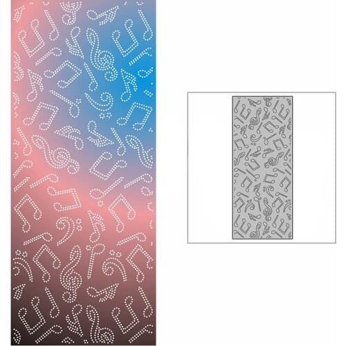 New Slim Music Life Note Background Panel 2021 Metal Cutting Dies for DIY Scrapbooking and Card Making Embossing Craft No Stamps