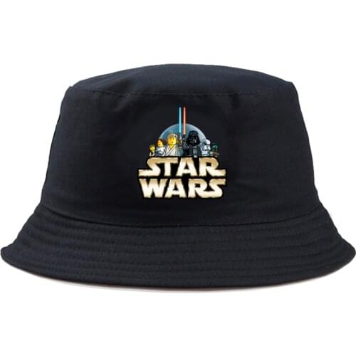 Disney Star wars cool Bucket Caps Women Street Beach Sun Hat Hip Hop Casual Fisherman Hats Men Outdoor Summer Panama Cap