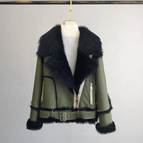 SARSALLYA Women's Short Sheepskin Coats