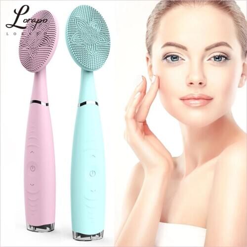 Facial Cleaning Brush Electric Cleaning Brush USB Rechargeable Waterproof Silicone Pore Cleaner Skin Massage Facial Cleansing
