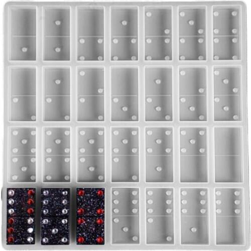 DIY Dominoes Casting Silicone Mould Crafts Jewelry Making Tools Crystal Epoxy Resin Game Mold