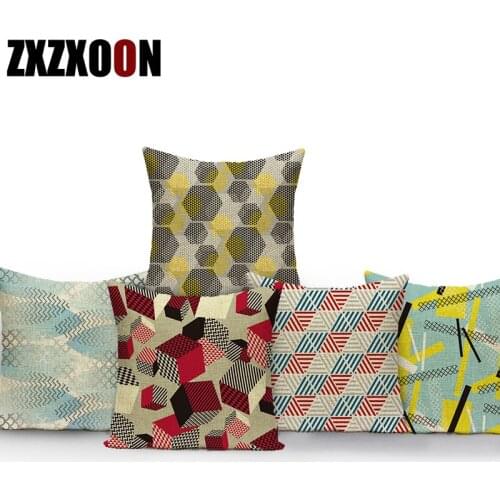 Nordic Geometric Pillow Bohemian Lumbar Waist Pillow Cover Polyester Pillowcase Sofa Cushion Cover Home Decorative Pillowcase