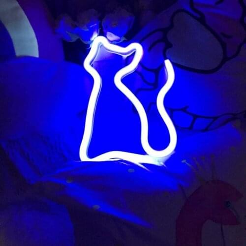 Cat Shape LED Neon Sign for Wall Decor Led Signs for Bedroom Party Living Room Girls Coffee Shop Home Decoration