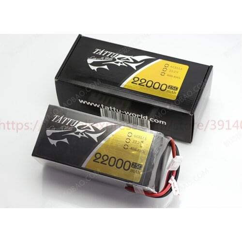 TATTU 22000mAh 22.2V 6S 488wh LiPO Battery Burst 25C for Big Load Multirotor FPV Agricultural Spray Drone Frame