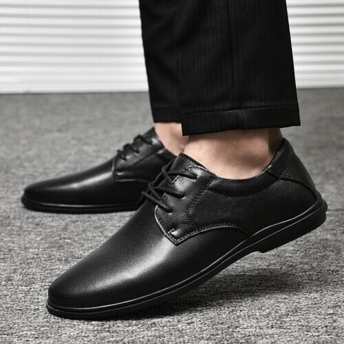 Fashion Business Dress Men Shoes lace up Classic genuine Leather Mens Suits Fashion Dress Shoes Men outdoor Oxfords shoes