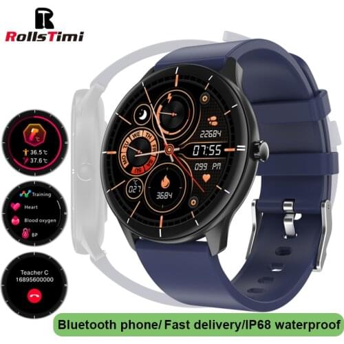 Rollstimi Smart Watch Men Women Mobile Phone Reminder IP68 Waterproof Fashion Fitness Lady Smart Wristband For Android IOS