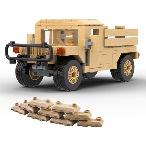 Military Modern War M1097A2 Cargo Troop Carrier Vehicle Army Minifigs SWAT Transport building block Toys For Children Gift