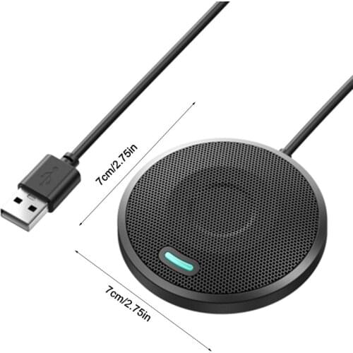 28EA USB Omni-directional Condenser Mic for Video Conference Online Learning Sound Pick-up with AUX 3.5MM Type-C Cable