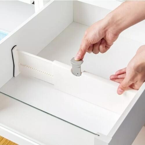 Retractable Adjustable Stretch Drawer Divider Organizer Storage ABS Plastic Cabinet Drawer Separator Divider Grid for Household