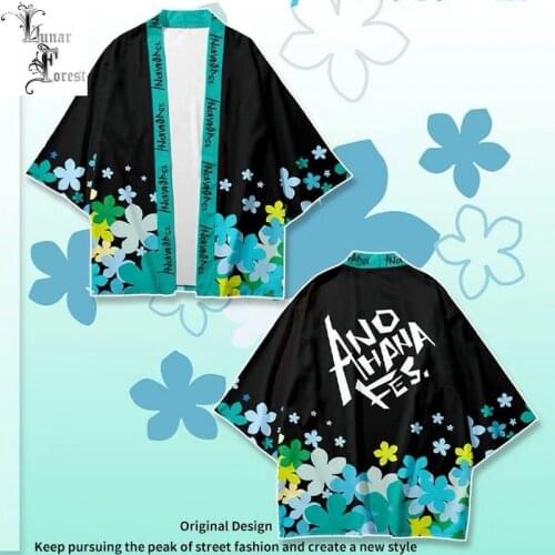 Anohana Menma 3D Printing Japanese Kimono Haori Yukata Women/Men Fashion Summer Casual Cool Short Sleeve Streetwear