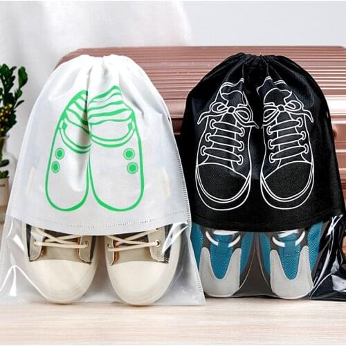 Wonderful Translucent Storage Bag Travel Dust-proof Bags Shoe Cute Drawstring Storage Wash Rinse Beauty Set Storage