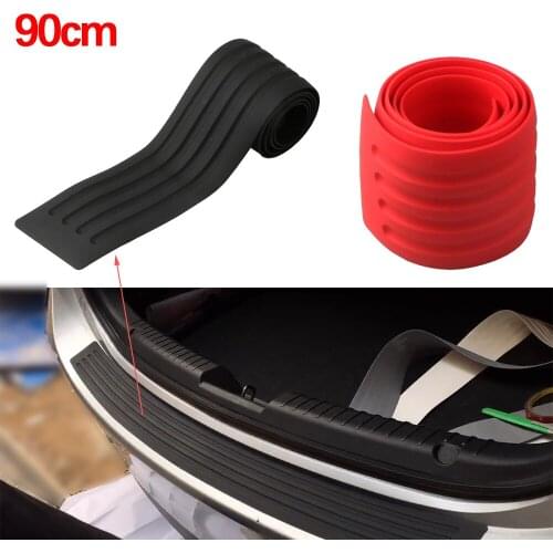 Car Trunk Protection Strip 90CM Bumper Anti-collision Anti-scratch Rubber Strip Tailgate Trim Strip Rear Bumper Protection Plate