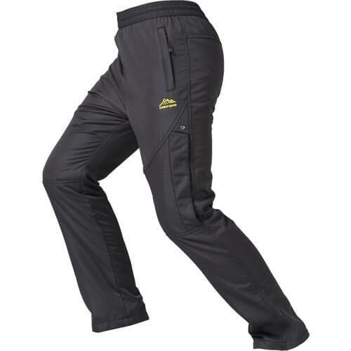 2019 winter outdoor women hiking pants Plus velvet thick warm trousers Elastic Waist Lace-up waterproof camping climbing pants