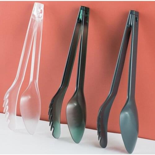 1Pcs Plastic Kitchen Tongs Serving Cooking Tongs For Barbecue Cooking Salad Grilling Frying Kitchen Utensils