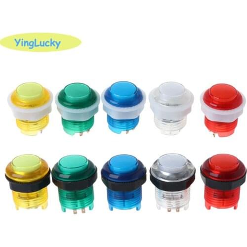 10pcs Arcade LED button with 5V 28mm buttons LED cable can be used for a video game arcade cabinet pandora box Prolink brand