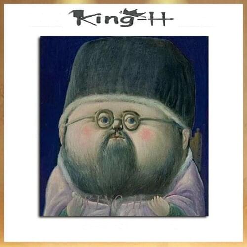 100% handmade high quality Big Head Oil Painting Reproduction on Linen Canvas by professional artist,Cardenal,Free DHL Shipping