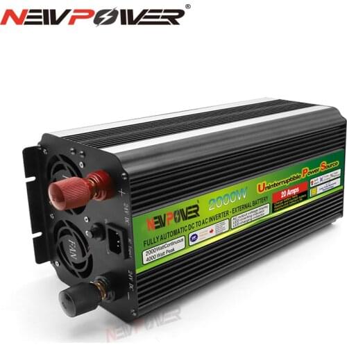 12VDC 24VDC with charging inverter 110VAC 220VAC 2000W high power UPS Modified sine wave charging inverter for Office, Home