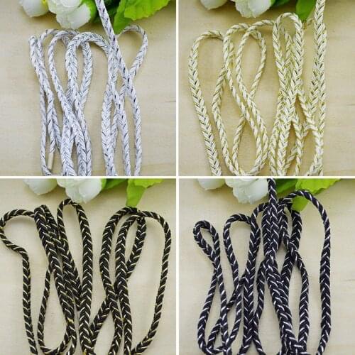 5Meters 5mm Wide Gold Silver Sewing Centipede Braided Lace Ribbon Home Party Decoration DIY Clothes Curve Lace Trim Accessories