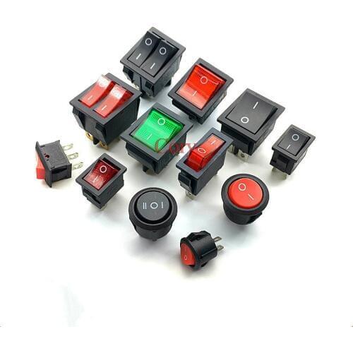 5pcs SPST 2/3/4/6PIN ON/OFF Round/Square Boat Rocker Switch Power switch KCD CZYC