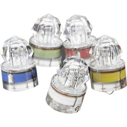 5Pcs Led Deep Drop Underwater Diamond Flashing Fishing Light Squid Strobe Bait Lure Fish Light Underwater Fishing Gear