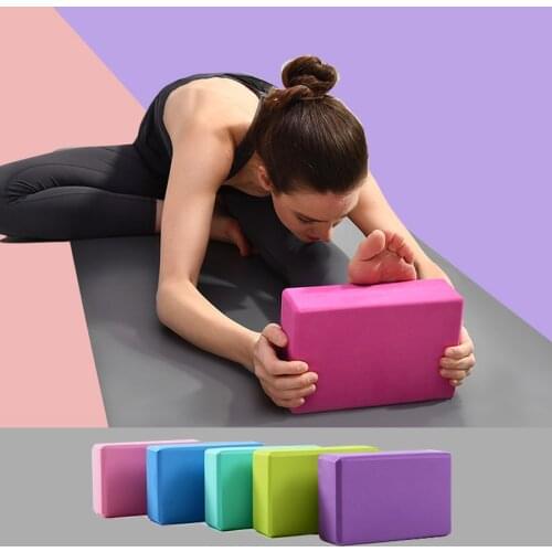 9 Colors Pilates EVA Yoga Block Brick Sports Exercise Gym Foam Workout Stretching Aid Body Shaping Health Training for Women S