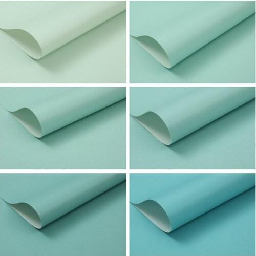 Tiffany Blue Glossy Wallpaper Plain Color Bedroom Living Room and Hotel Restaurant Simple Mirror Blue Green Wallpaper