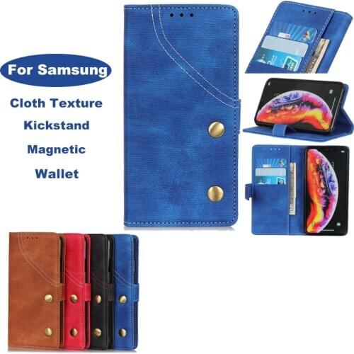 Retro Denim Leather Flip Case For Samsung Galaxy A5 A3 J7 J5 J3 2017 X Cover4 4S J5 2016 Wallet Card Magnetic Case Cover Phone