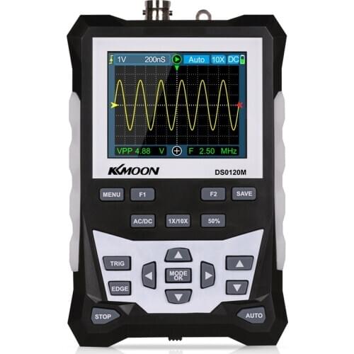 DS0120M 120MHz Bandwidth 500MSa/s Sampling Rate Digital Oscilloscope with Backlight Waveform Storage 320x240 HD Oscilloscope