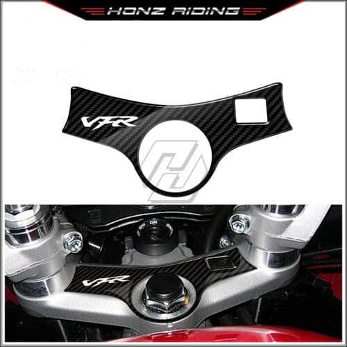 For Honda VFR 800 2002-2006 3D Carbon-look Upper Triple Yoke Defender