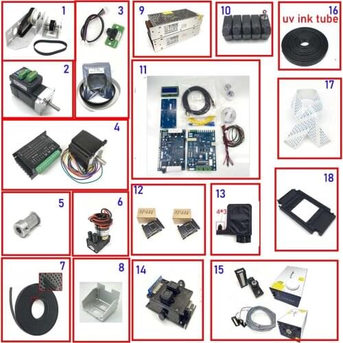 1 set Double head Hoson Board for Epson xp600 printhead printer board kit for flatbed Printer supports the Z axis
