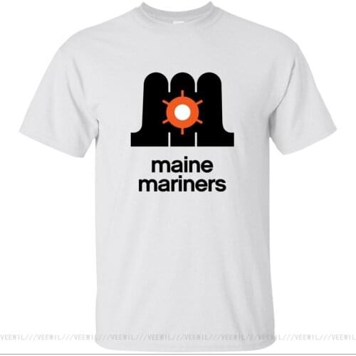 Maine Mariners AHL Hockey Jersey Logo Retro 1970s Seventies Cool Casual Pride Design T Shirt Men Unisex Fashion Tshirt