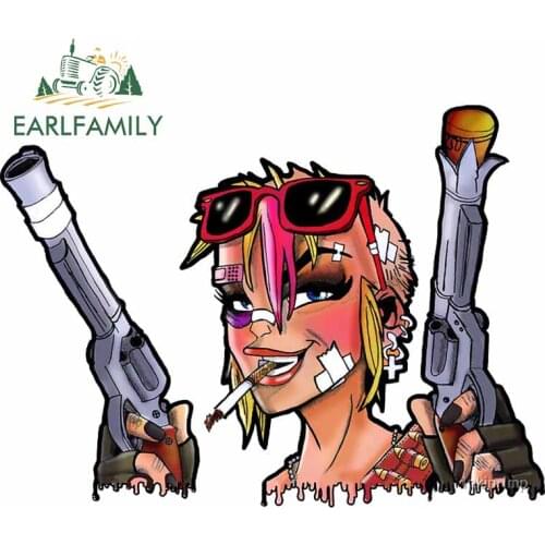 EARLFAMILY 13cm x 9.7cm For Tank Girl Fine Decal Vinyl Car Wrap Stickers Occlusion Scratch Custom Printing For JDM SUV RV