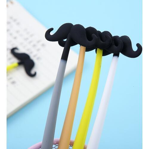 Ellen Brook 1 Pcs Cute Beard Beard 0.5mm Gel Pens Cartoon Kawaii Stationery Office School Supplies Kids Gifts
