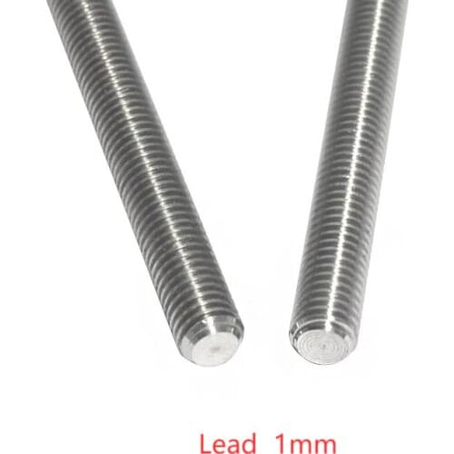 3d printer T5 diameter 5mm length 1000mm lead 1mm 2mm 4mm 304 stainless steel trapezoidal screw