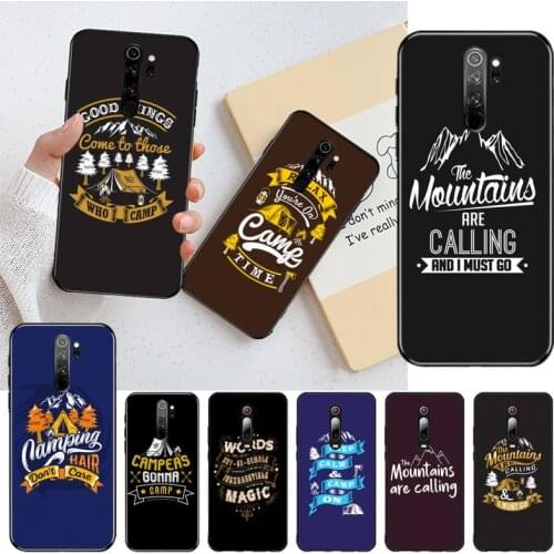 HPCHCJHM vintage camping my hotel Newly Arrived Black Cell Phone Case for Redmi Note 8 8A 8T 7 6 6A 5 5A 4 4X 4A Go Pro