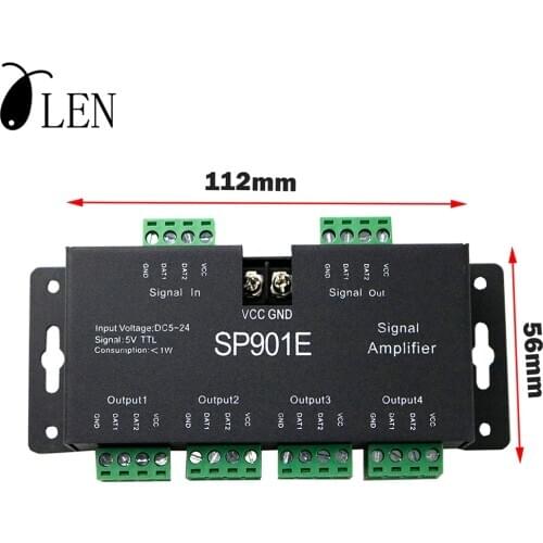 SP901E WS2811 WS2812B Led Signal Amplifier Controller SPI Output 5V TTL Signal For WS2813 WS2815 SK6812 Led Strip Module